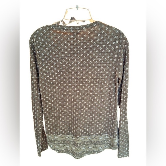 Lucky Brand NWT Boho Long Sleeve Blouse Top Olive Green Autumn MSRP $50 SOFT S - Picture 3 of 14